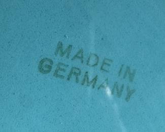 Made in Germany Majolica-Style Dandelion Floral Relief Serving Platter 