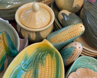 Shawnee USA Corn King / Corn Ware Pottery Serving Pieces