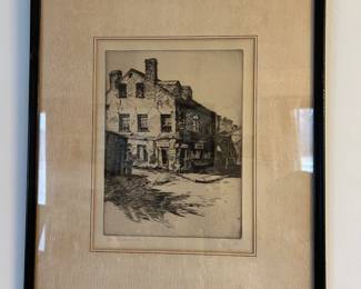 Etching 'In Savanna' by Walter Ronald Locke