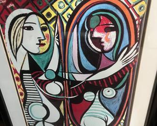 framed print 'Girl before a Mirror' by Picasso