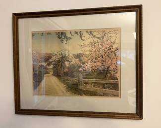 vintage hand colored photograph by Wallace Nutting