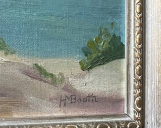 Oil painting landscape by H.M. Booth 