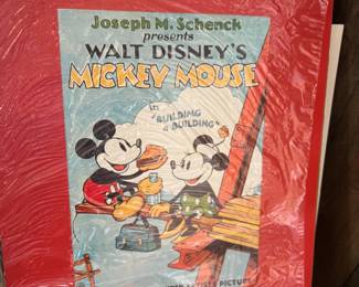 vintage Movie poster 1933 Walt Disney 'Building a building'