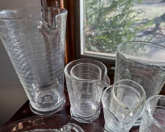 Vintage Kodak Graduated Glass Measuring Beakers & Pitchers Set (Lab-Style Glassware)