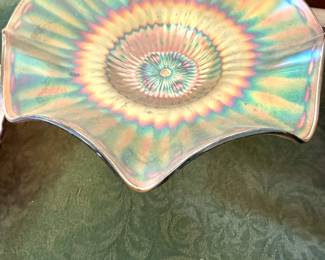 Fenton Stippled Rays carnival glass