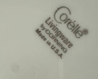 Vintage Corelle Livingware Spring Blossom Green (Crazy Daisy) Dinner Plates & Bowls Set