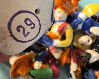 Painted Clay Cowboy & Mexican Folk Art Figurines