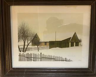 Lithograph vintage by Jacques Deperthes