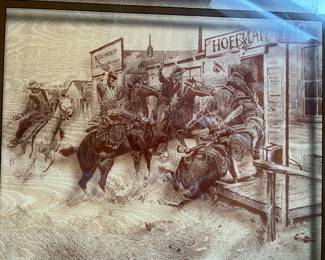 Charles Russel's 'In without Knocking' on Glass