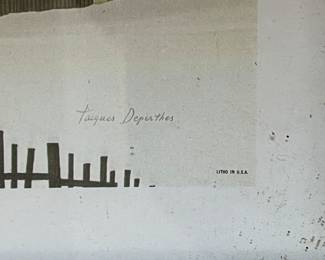 Lithograph vintage by Jacques Deperthes