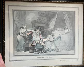 Lithograph 'Four o'Clock in Town' 