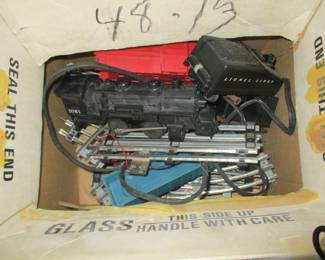 assorted train parts