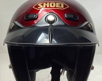 SHOEI RJ-AIR PLATINUM OPEN-FACE MOTORCYCLE HELMET, MAROON RED, SIZE SMALL, MADE IN JAPAN