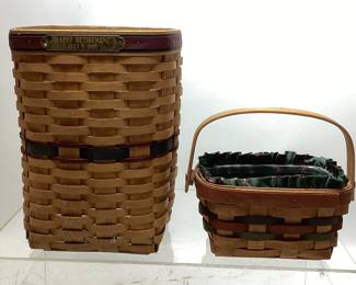 1991 & 1995 LONGABERGER HANDWOVEN BASKETS SHADES OF AUTUMN ACORNS & FATHER’S DAY COLLECTION, HAPPY RETIREMENT NO SHIPPING PICKUP ONLY