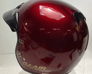 SHOEI RJ-AIR PLATINUM OPEN-FACE MOTORCYCLE HELMET, MAROON RED, SIZE SMALL, MADE IN JAPAN