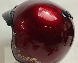 SHOEI RJ-AIR PLATINUM OPEN-FACE MOTORCYCLE HELMET, MAROON RED, SIZE LARGE, MADE IN JAPAN