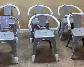 (6) METAL BISTRO CHAIRS, NEW NO SHIPPING PICKUP ONLY