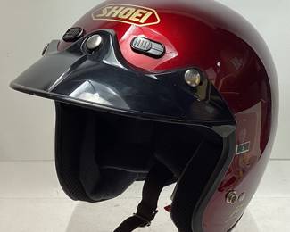 SHOEI RJ-AIR PLATINUM OPEN-FACE MOTORCYCLE HELMET, MAROON RED, SIZE SMALL, MADE IN JAPAN