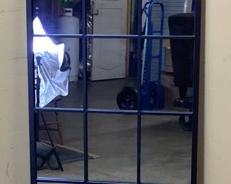BLACK WINDOWPANE FLOOR MIRROR NO SHIPPING PICKUP ONLY