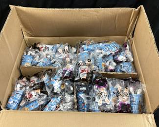 BOX OF 2015 MCDONALD’S RABBIDS HAPPY MEAL TOYS 3 & 4 UNOPENED, IN PACKAGING