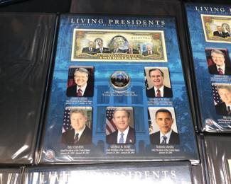 (9) LIVING PRESIDENTIAL SIGNATURE EDITION COLLECTORS COIN,