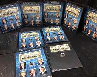 (9) LIVING PRESIDENTIAL SIGNATURE EDITION COLLECTORS COIN,