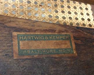 HARTWIG & KEMPER CHAIR WITH 2 VTG. BLACK CHAIRS