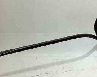 PRIMITIVE HAND FORGED IRON SKIMMER LADLE