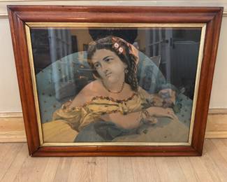 Framed Print with Gold Leaf Accents of Josephine Ducollet