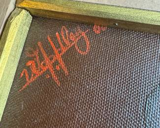 Framed Original Oil on Canvas Portrait of a Lady Signed Nelson Woodley (10"W x 12"H)