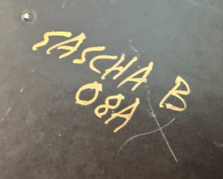 Sascha Brastoff Gold Rectangular Ashtray