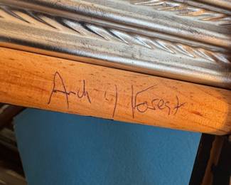 Original Oil on Metal Washboard Portraits Signed Andy J Forest