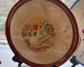 Art Deco Cronin China Co. Souvenir Plate from the 1939-1940 New York World's Fair