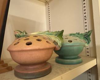 Roseville Pottery Flower Frogs (pair)