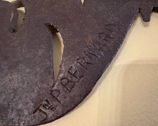 JMP Bernard Haitian Original Figural Metal Wall Sculpture