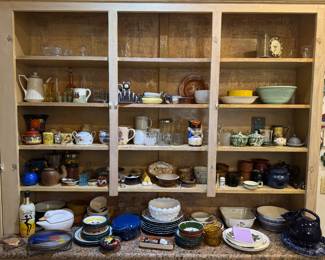 Massive Collection of Pottery, Dishes & Plates