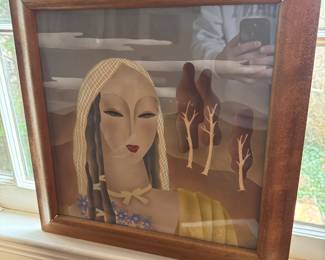 Framed Portrait of a Woman Print by Seiji Togo 