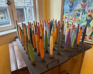 Antique Wooden Bobbins