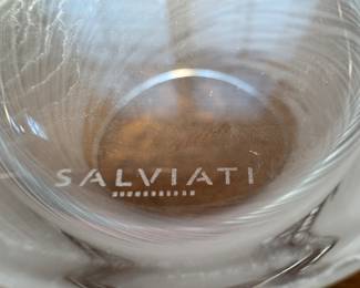 Salviati Art Deco Low Ball Lead Crystal Glasses (4 Total)