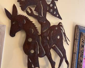 Murat Brierre Haitian Original Figural Metal Wall Sculpture