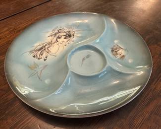 Sascha Brastoff Oyster Plate MCM