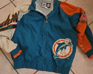 Vintage 80's Miami dolphins nylon jacket $50
