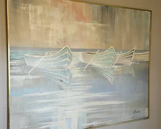 Vintage Lee Reynolds sofa painting 1970s, he created the vanguard art  movement
$79 ( leftover from last week)