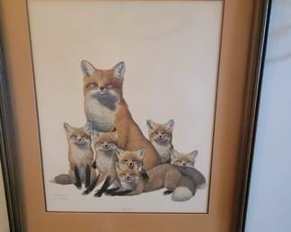 Ray harm foxes print signed