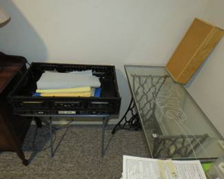 Table made with Antique Legs and Top engraved with Coca Cola