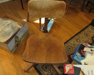 Antique Office chair, Marked US Qm
