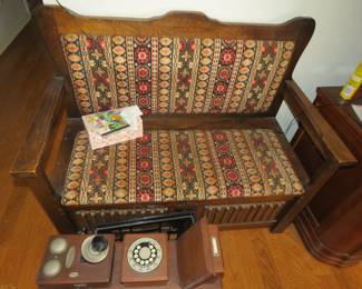 Lane Cedar chest Stool, Telephone converted to be used
