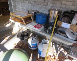 Propane Tanks, Pots and pans