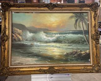 Beautiful painting of diamond head in Hawaii