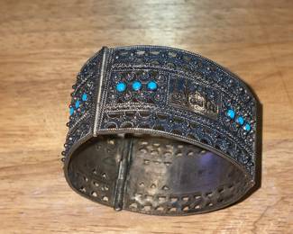 Persian silver and gold bracelet